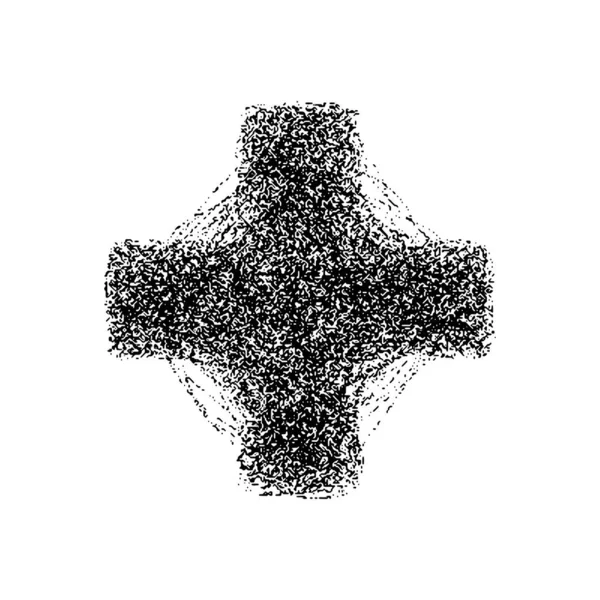 Symbol Gjord Partiklar Isolerade Vit Bakgrund Vektorillustration — Stock vektor