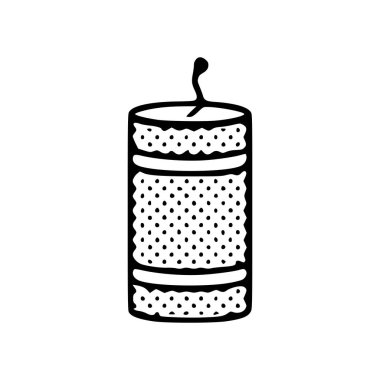 Petard doodle simgesi beyaz arkaplanda izole edildi