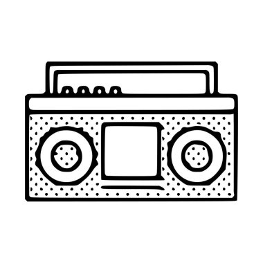 Kayıt çalar simgesi beyaz arkaplanda izole edildi