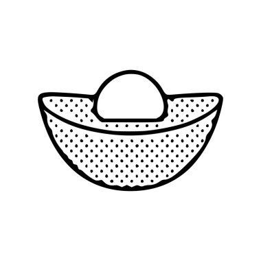 Beyaz arkaplanda altın karalama simgesi izole edildi