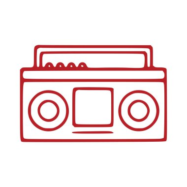 Kayıt çalar simgesi beyaz arkaplanda izole edildi