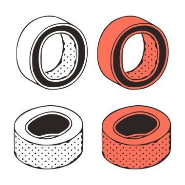 Beyaz arkaplana karalama vektör illüstrasyonu. Biçimlendirilmiş harf klipsi sanatı.