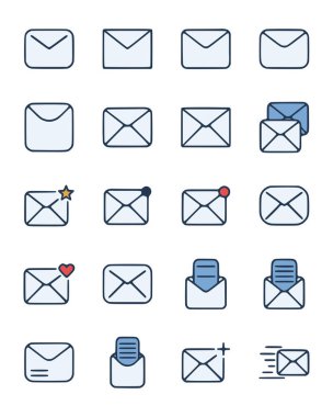 Beyaz arkaplanda karalama biçiminde vektör kümesi izole.