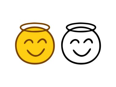 Beyaz arkaplanda karalama biçiminde Halo simgesi izole