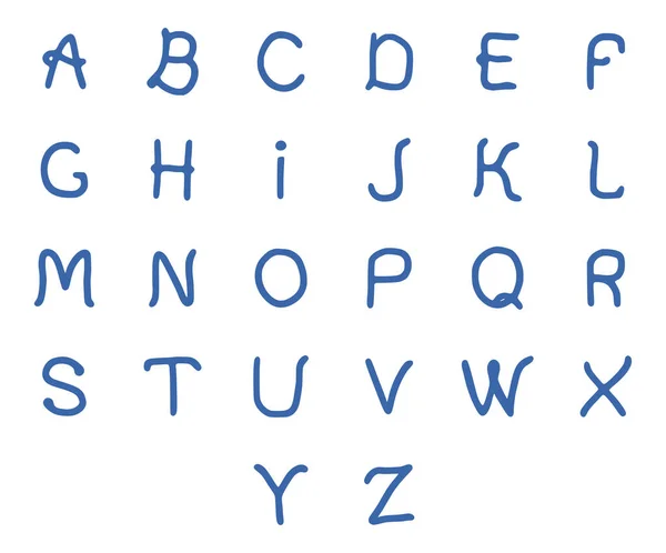 Листи Каракулі Рука Намальована Абетка Літери Векторні Кліп Арт — стоковий вектор