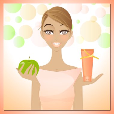 Beauty and slimming cream clipart