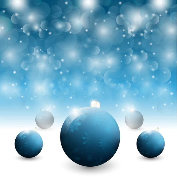 ブルー クリスマス ボール — ストックベクタ