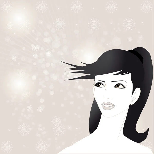 Femme en hiver — Image vectorielle