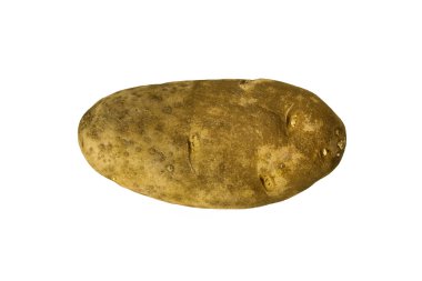 beyaz arkaplanda patates