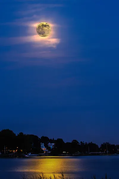 Super lua noite — Fotografia de Stock