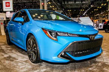 NEW YORK, NY, ABD - 13 Nisan 2022: Toyota XSE, New York 'ta Jacobs Javits Center' da.