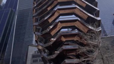 NEW YORK, NY, USA - APRIL 13, 2022 :  Vessel attraction located in Hudson Yard view from 11th Av