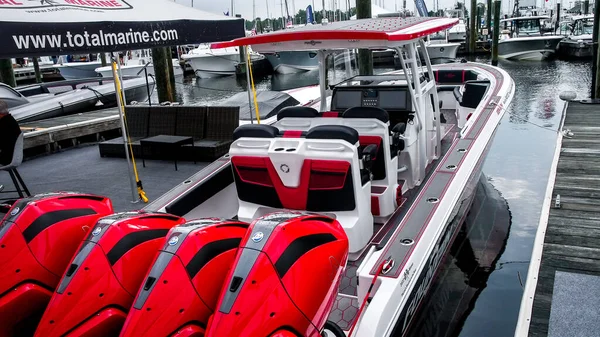 Norwalk Usa September 2022 2022 Fountain Progressive Norwalk Boat Show — Stock Photo, Image