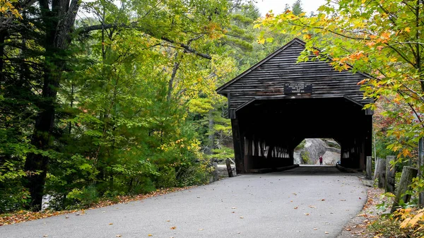 White Mountain New Hampshire Eua Outubro 2022 Ponte Coberta Perto — Fotografia de Stock