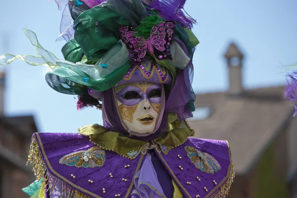 Karnevalen i Venedig i Yvoire (maj 2012) Stockbild