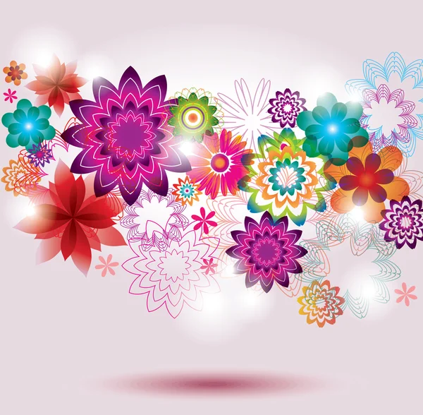 Fondo colorido de flores . — Vector de stock