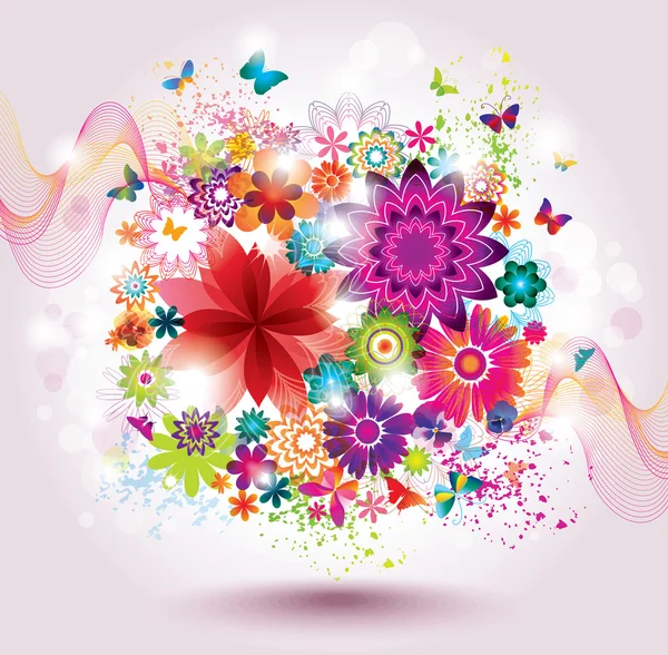 Beautiful Flower Background. — Stock Vector