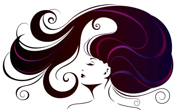 Beautiful young woman. — Stock Vector