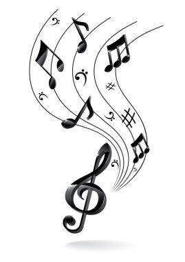 arka plan ile müzik notu.