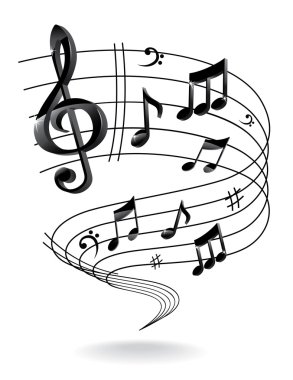 arka plan ile müzik notu.