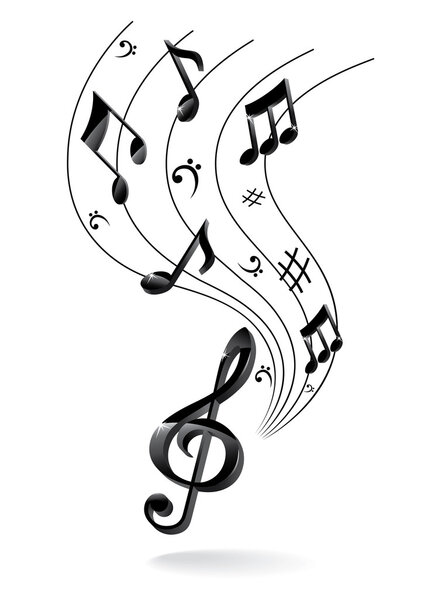 Background with Music Note.