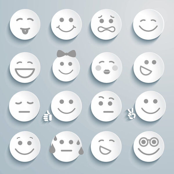 Набор лиц с различными эмоциями
.