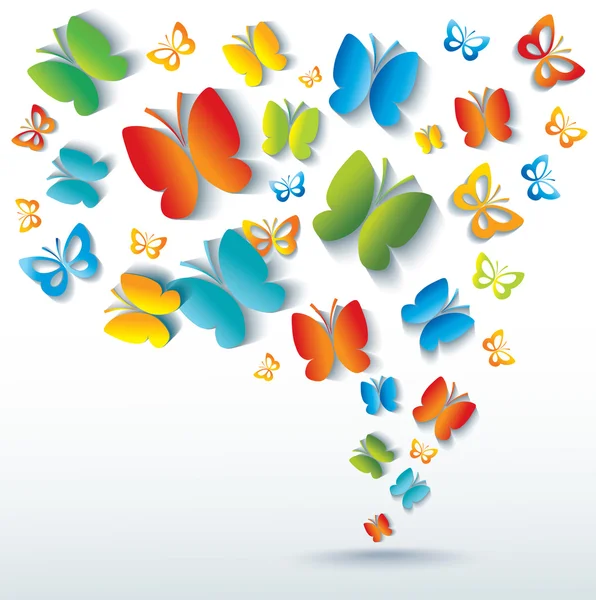 Abstract background with butterflies. — Stock Vector