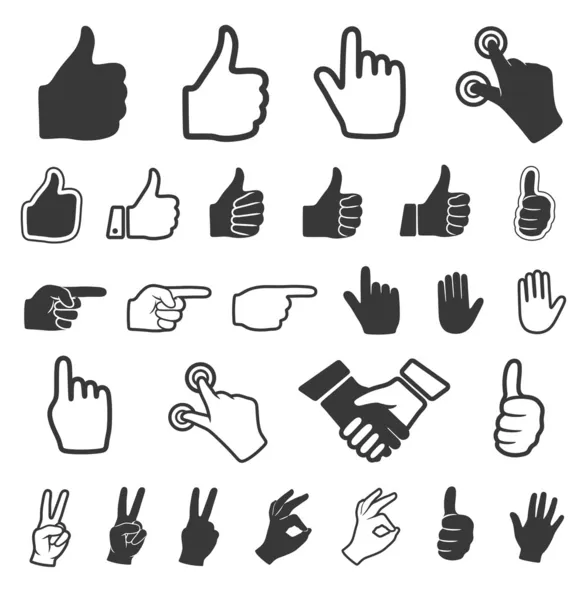 Icono de mano . — Vector de stock