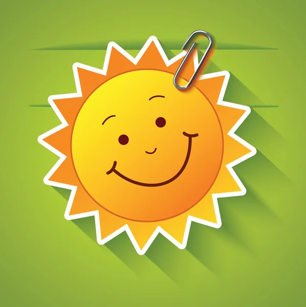 Tarjeta de felicitación con sol . — Vector de stock