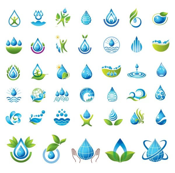 Set van vector water pictogrammen. — Stockvector