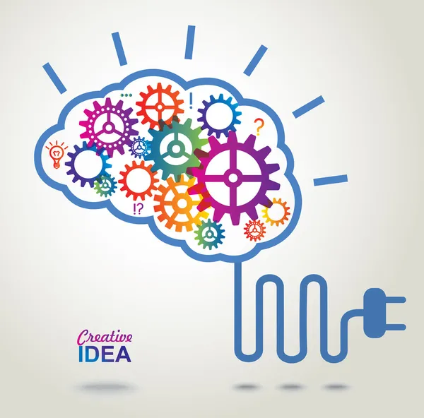 Kreatív agy ötlet koncepció háttér. — Stock Vector