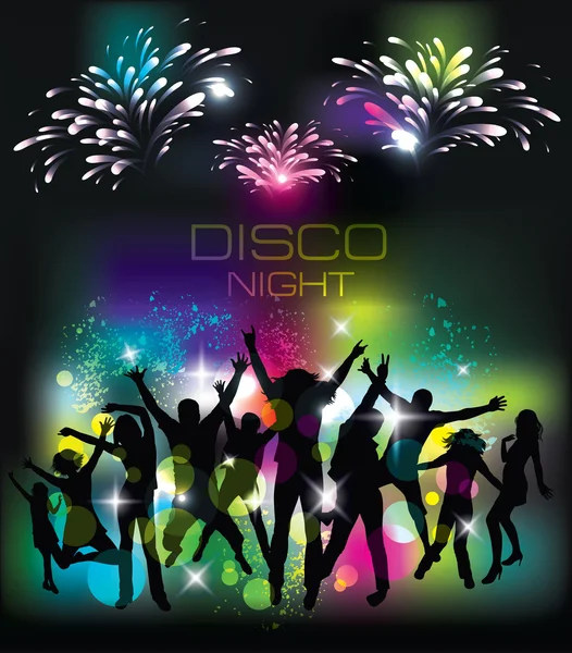 Young people on the party. Celebration background. — Stock Vector