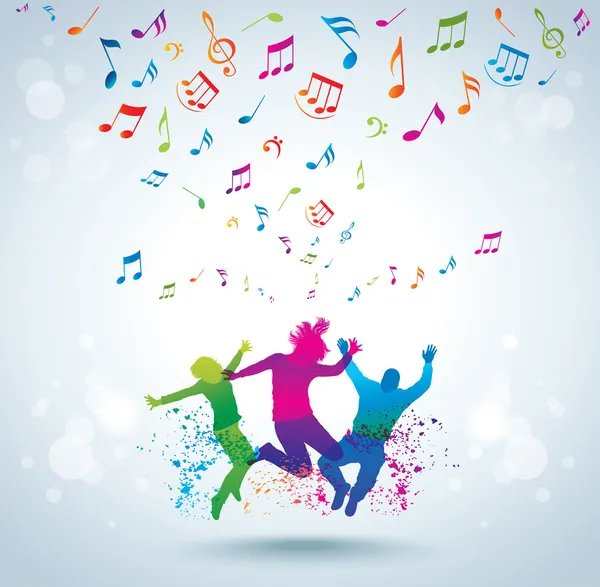 Music and young people. Concept background. — Stock Vector