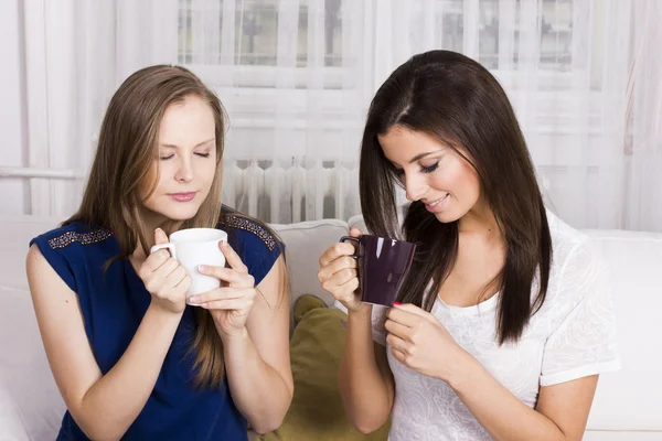 Sensual lesbian couple on the bed — Stock Photo, Image