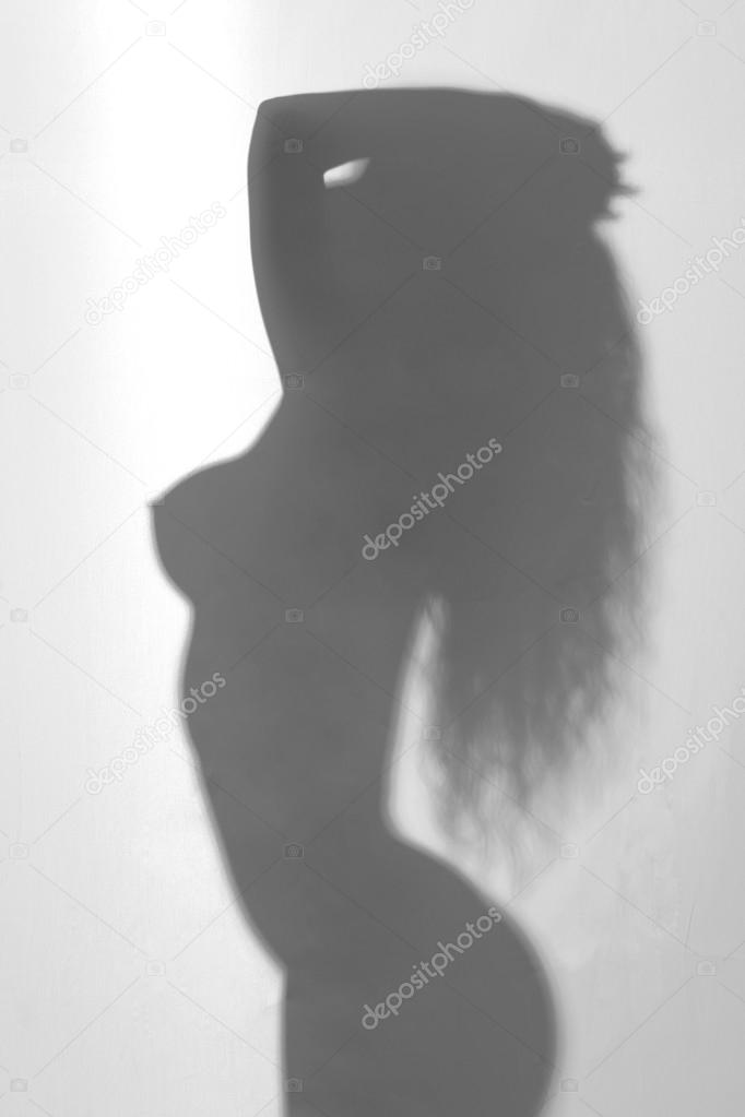 Sexy perfect nude woman silhouette - full naked body