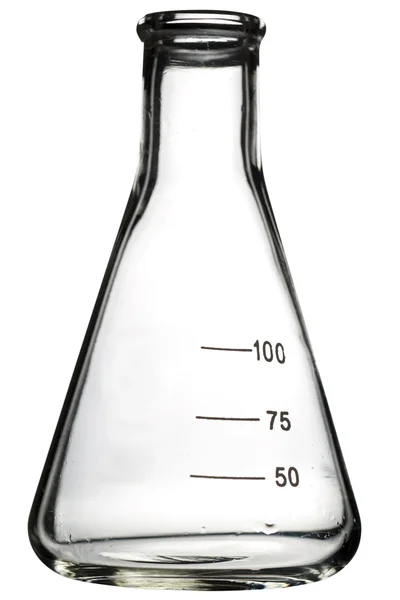 Empty erlenmeyer flask Stock Image