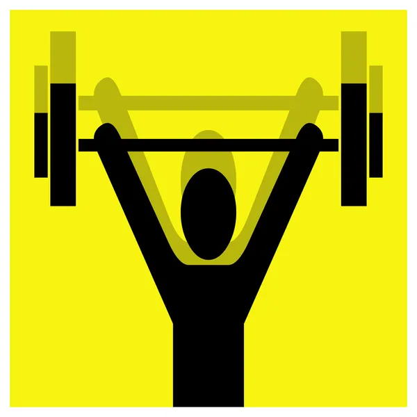 Weightlifting pictogram — Stock Vector