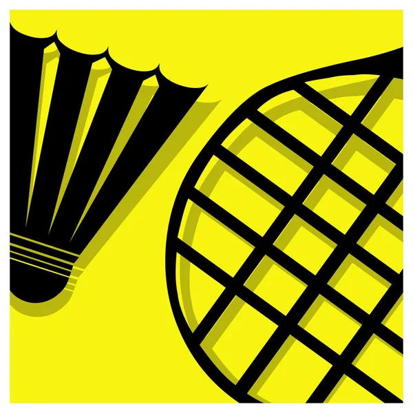 Pictograma de badminton — Vetor de Stock