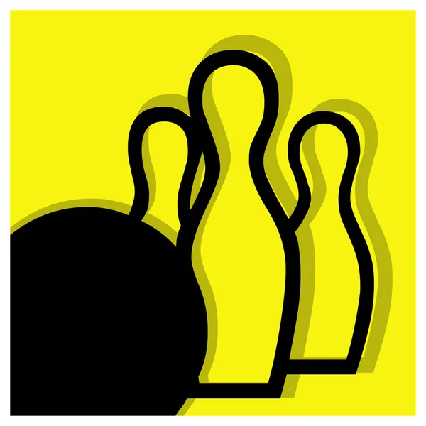 Bowling pictogram — Stockvector