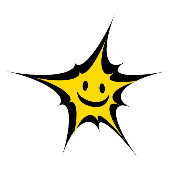 Logotipo de estrella feliz — Vector de stock