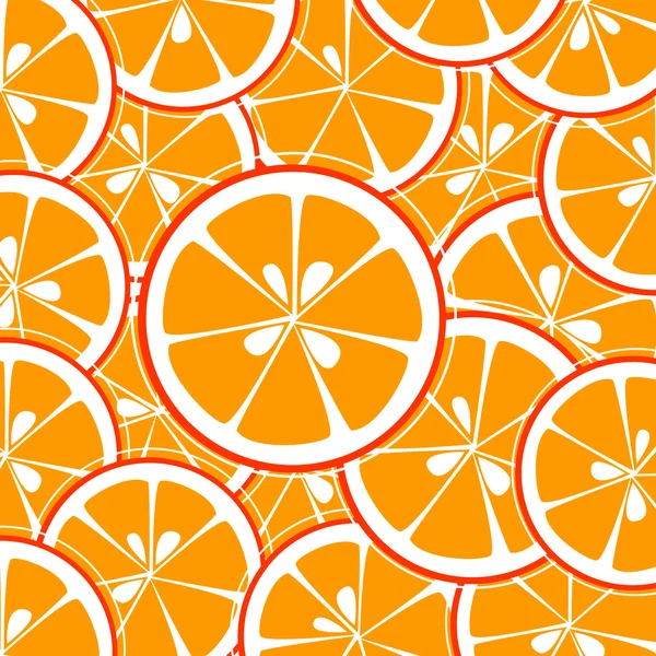 Tranches d'orange fond — Image vectorielle