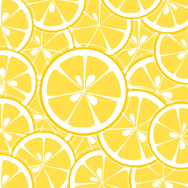 Tranches de citron fond — Image vectorielle