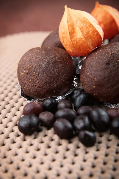 Choklad kaka med kanel — Stockfoto