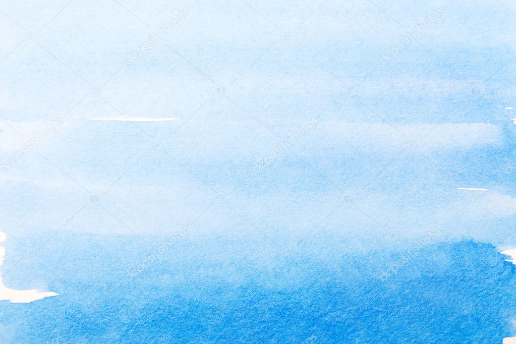 Blue watercolor background, texture. Stock Photo by ©planinas 19007449