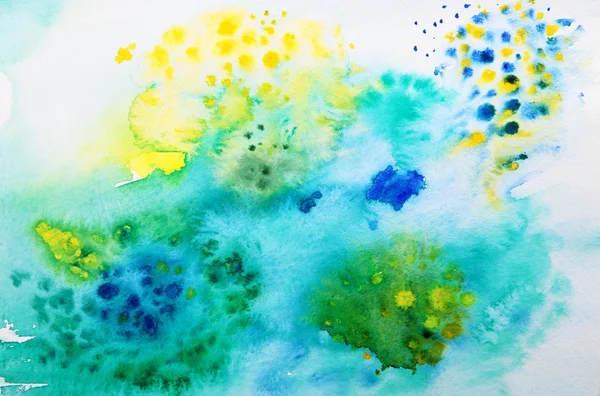 Abstract hand painted blue watercolor background. — Stock Photo, Image