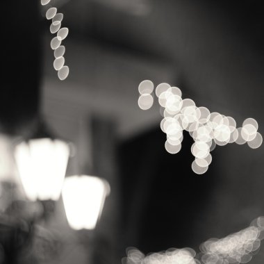 bokeh background.festive ışıklar sokak.