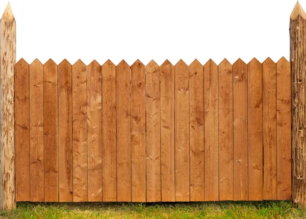 Wooden fence isolated on white — Stock Image Wooden fence isolated on white Royalty Free Stock Images