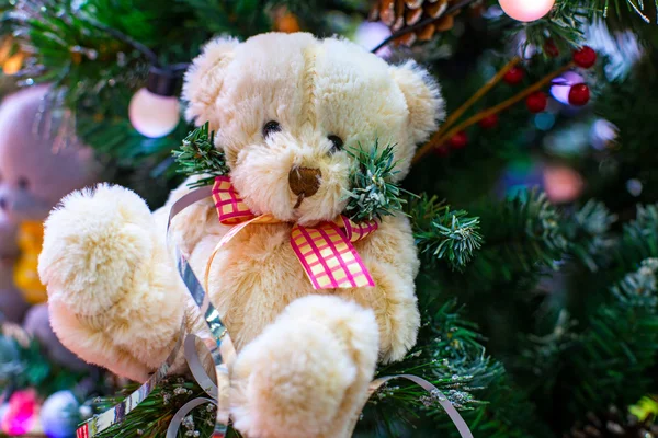 Urso de pelúcia de Natal — Fotografia de Stock