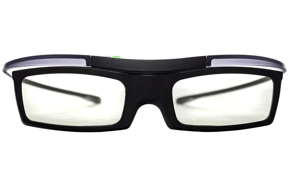 3D aktive Brille isoliert über Weiß — Stockfoto