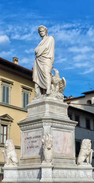 Estátua de Florença de Dante Alighieri — Fotografia de Stock